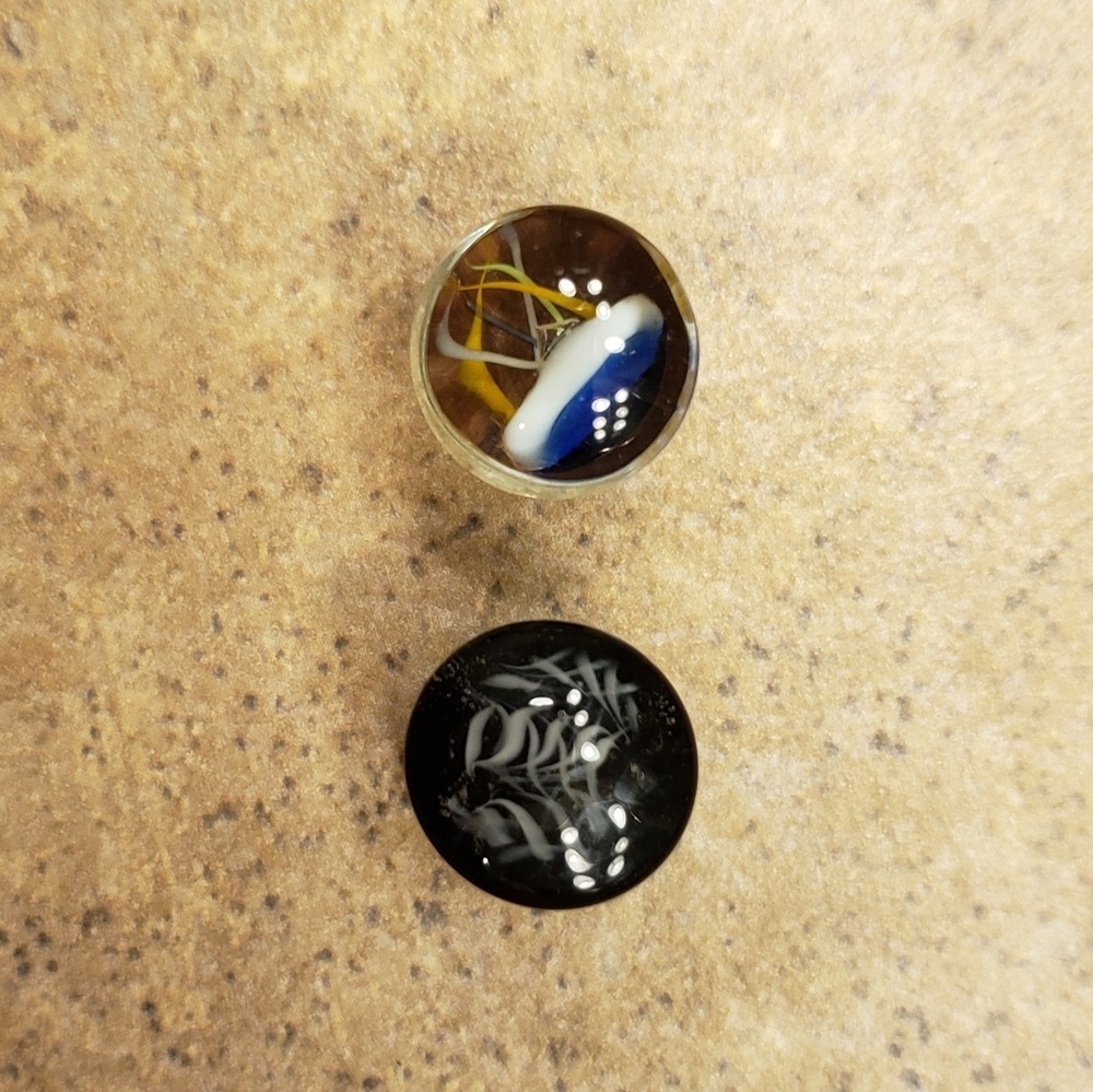 Glass Plugs - Jellyfish & Vortex (Pair -00g)